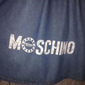 MOSCHINO denim overalls dress
